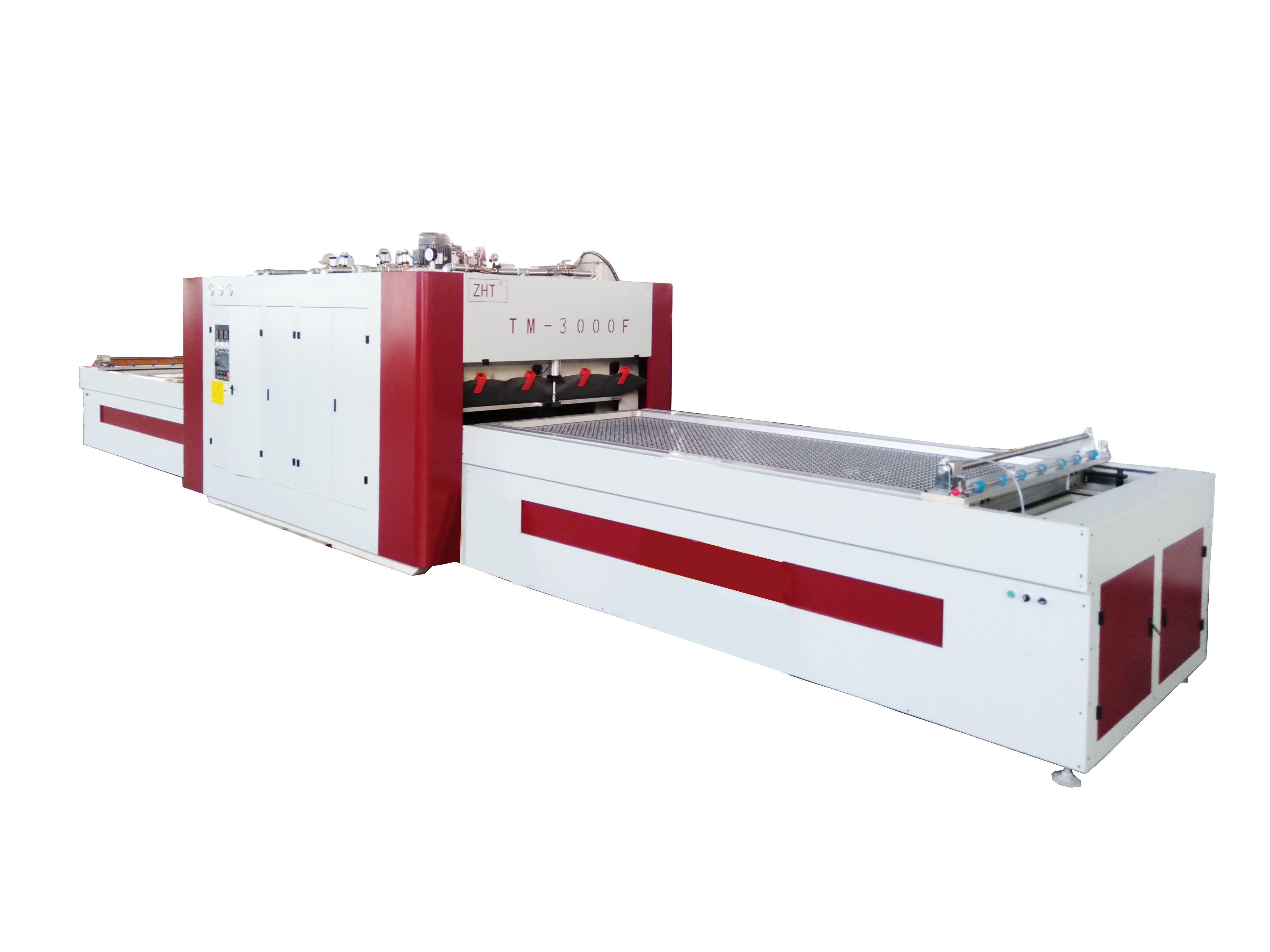 Vacuum membrane press machine with automatic pin system 